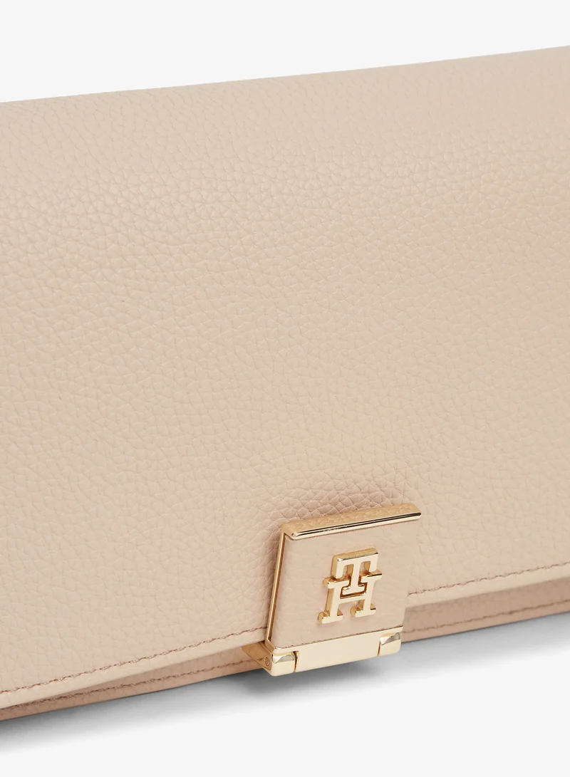 Tommy Hilfiger Misty Blush TH Monogram Chain Strap Crossbody Bag for Women | Best Price UAE